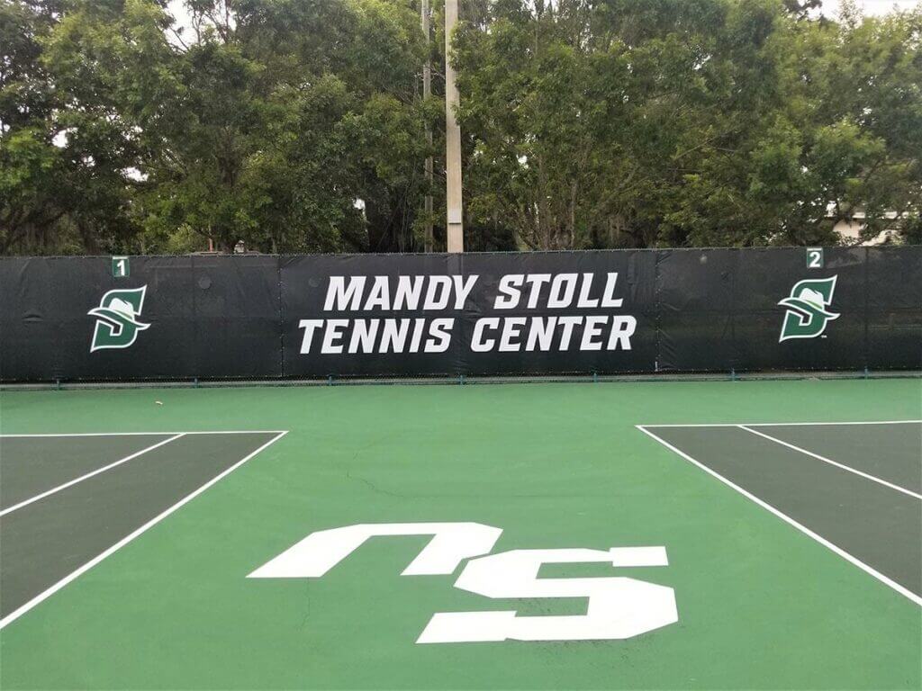 Black Stetson Tennis Fence Screening